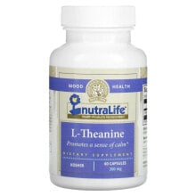 Аминокислоты НутраЛайф, L-теанин, 200 мг, 60 капсул
