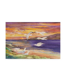 Trademark Global kathleen Parr Mckenna Seagull Sunset Beach Canvas Art - 20