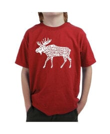 LA Pop Art big Boy's Word Art T-shirt - Moose