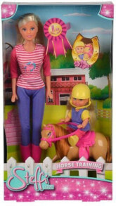 Куклы модельные кукла Simba Штеффи и Эви с лошадью