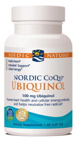 Коэнзим Q10 Nordic Naturals Nordic CoQ10 Убихинол для антиоксидантной поддержки 100 мг 60 гелевых капсул