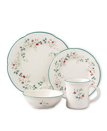 Winterberry holiday 16 Pc. Dinnerware Set, Service for 4