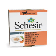 SCHESIR Chicken with papayajelly wet dog food 150g