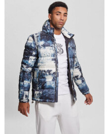 GUESS men's Ultra-Lightweight Puffer Jacket