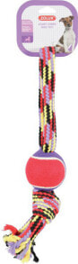 Игрушки для собак Zolux Rope toy with a tennis ball, handle 40 cm