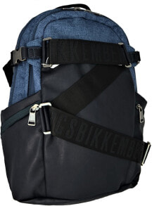 Мужские городские рюкзаки мужской повседневный городской рюкзак черный синий BIKKEMBERGS Mens Db Strap Combo Backpack, 14.5 x 45 x 30 cm (W x H x L)
