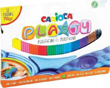 Пластилин и масса для лепки для детей carioca Plasty Формовочное тесто Разноцветный 12 шт 42691