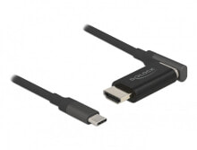 Компьютерный разъем или переходник DeLOCK 66685, 1.2 m, HDMI Type A (Standard), USB Type-C, Male, Male, Right