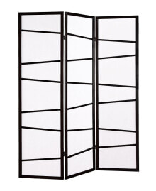 Simplie Fun 3-Panel Screen Room Divider, Black