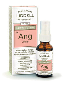 Витамины и БАДы для нервной системы Liddell Homeopathic Letting Go Ang Anger Spray  Гомеопатический спрей от раздражительности 30 мл