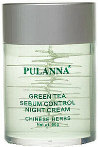 Nachtcreme für das Gesicht mit grünem Tee - Pulanna Green Tea Sebum Control Night Cream