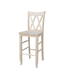 International Concepts double X-Back Bar Height Stool