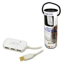 USB-концентраторы logiLink UA0108 хаб-разветвитель 480 Мбит/с Белый