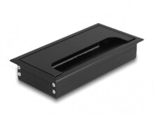66856 - Cable grommet - Desk - Aluminium - Black