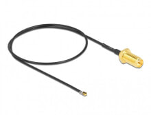 Комплектующие для сетевого оборудования DeLOCK 12658 коаксиальный кабель 0,35 m RP-SMA MHF 4L LK Черный