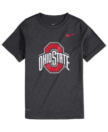 Nike big Boys Anthracite Ohio State Buckeyes Logo Legend Performance T-shirt