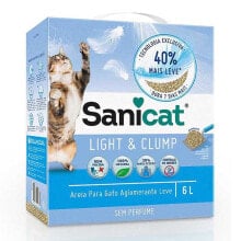 Купить косметика и гигиенические товары для собак SANICAT: SANICAT Light And Clump Fine Bentonite Cat Litter 6L