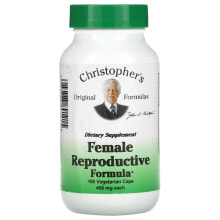 Растительные экстракты и настойки christopher's Original Formulas, Female Reproductive Formula, 450 mg, 100 Vegetarian Caps