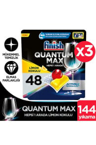 Quantum Max 144 Kapsül Bulaşık Makinesi Deterjanı Tableti Limon (48X3)