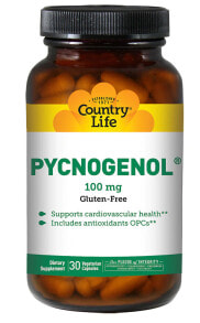 Антиоксиданты Country Life Pycnogenol Пикногенол 100 мг 30 растительных капсулы
