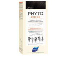 Phyto PhytoColor Permanent Color 3 Стойкая краска для волос, с растительными пигментами, оттенок темный каштановый