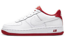 Nike Air Force 1 Low 低帮 板鞋 GS 白红 / Кроссовки Nike Air Force 1 Low GS CD6915-101