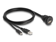 USB 2.0 Kabel Typ-A Stecker und Type-C zu Buchse