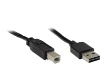 Alcasa USB 2.0 A/B, 2m USB кабель USB A USB B Черный 2510-EU02W