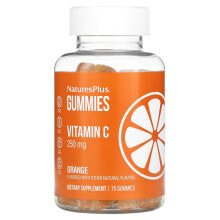 Натурес Плюс, Жевательные мармеладки с витамином C, апельсин, 125 мг, 75 жевательных таблеток