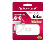USB  флеш-накопители transcend JetFlash 710S 64GB USB флеш накопитель USB тип-A 3.2 Gen 1 (3.1 Gen 1) Серебристый TS64GJF710S
