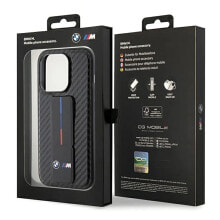 BMW Bmhcp15Lgspcck iPhone 15 Pro 6.1 Grip Stand Smooth&Carbon phone case