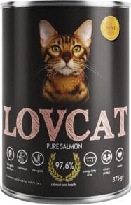 Купить влажные корма для кошек LOVCAT: LOVCAT LOVCAT 375g PURE SALMON /6