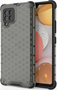 Hurtel Honeycomb etui pancerny pokrowiec z żelową ramką Samsung Galaxy A42 5G czarny