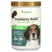 NaturVet, Cranberry Relief, Healthy Urinary Tract, Plus Echinacea, 60 Soft Chews, 6.3 oz (180 g)