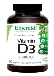 Витамин D emerald Labs Vitamin D3 -- Витамин D3  - 2500 МЕ - 60 растительных капсул