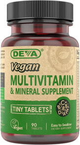 Витаминно-минеральные комплексы deva Vegan Multivitamin & Mineral Растительный мультивитаминно-минеральных комплекс 90 таблеток