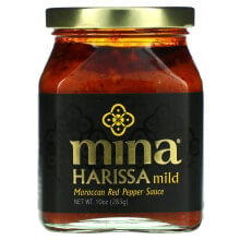 Мина, Harissa Mild, Марокканский соус из красного перца, 10 унций (283 г)