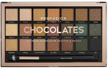 Lidschattenpalette - Profusion Cosmetics Chocolates 21 Shade Eyeshadow Palette & Brush