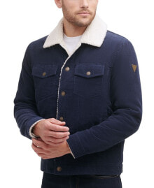 Men's Corduroy Bomber Jacket with Sherpa Collar