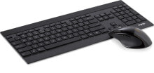 Комплекты из игровых клавиатуры и мыши клавиатура Черная Rapoo 8900P Wireless RF QWERTZ 12116