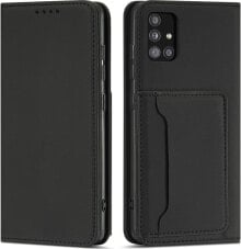 Hurtel Magnet Card Case etui do Xiaomi Redmi Note 11 Pro pokrowiec portfel na karty kartę podstawka czarny