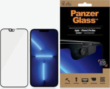 Защитные пленки и стекла для смартфонов panzerGlass Szkło E2E Microfracture iPhone 13 Pro Max czarny/black