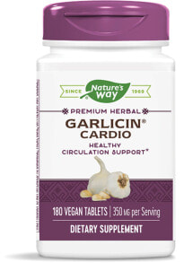 Чеснок Nature's Way Garlicin Cardio --  Гарлицин  Кардио - 350 мг - 180 Веганских таблеток