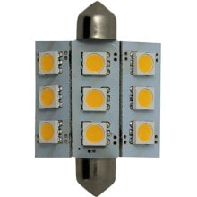 GOLDENSHIP 10-30V 2W Festoon 9 SMD 5050 Red Led Bulb