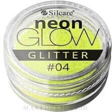 Glitterpuder für Nägel - Silcare Brokat Neon Glow