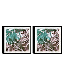 Chic Home decor Cavali 2 Piece Framed Canvas Wall Art Abstract Design -15