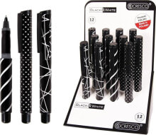 Cresco Pióro kulkowe Go Pen F Black&White (12szt)