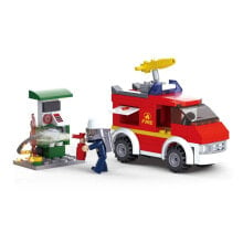 SLUBAN Girls Dream Small Fire Truck+Oil Station 133 Pìeces construction game