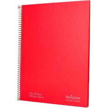 NAVIGATOR Spiral notebook A4 micro lined cover 80h 80gr square 5 mm 1 band