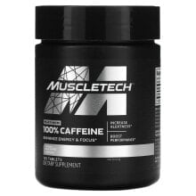 Спортивные энергетики MuscleTech, Platinum 100%, кофеин, 220 мг, 125 таблеток